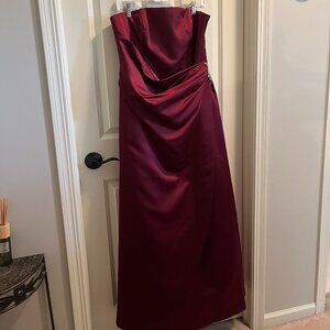 David's Bridal Deep Red Dress